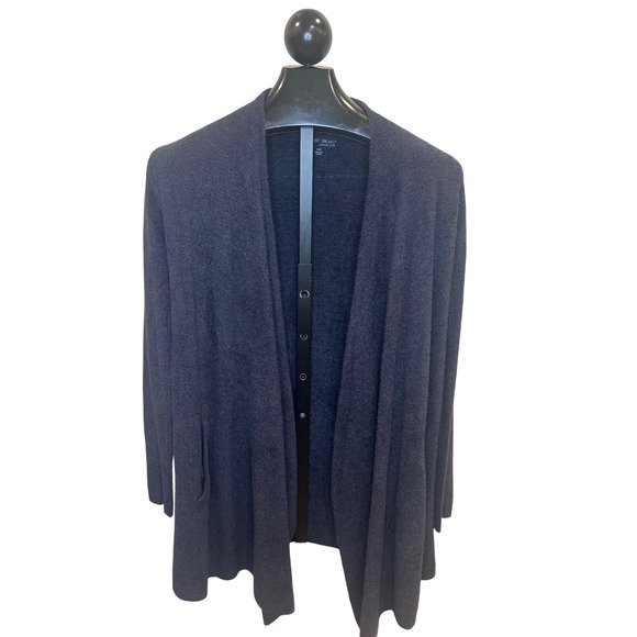 Barefoot Dreams Sweaters - Barefoot Dreams CozyChic Lite Circle Cardigan Navy Blue Open Front 903 S/M
